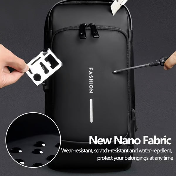 New Carbon Fiber Streamline Anti-Theft Sling Bag