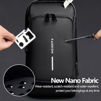 New Carbon Fiber Streamline Anti-Theft Sling Bag