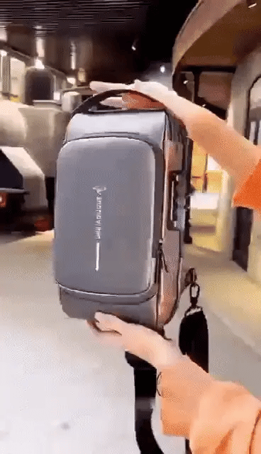 New Carbon Fiber Streamline Anti-Theft Sling Bag