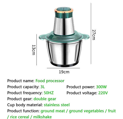3L Stainless Steel Food Processor